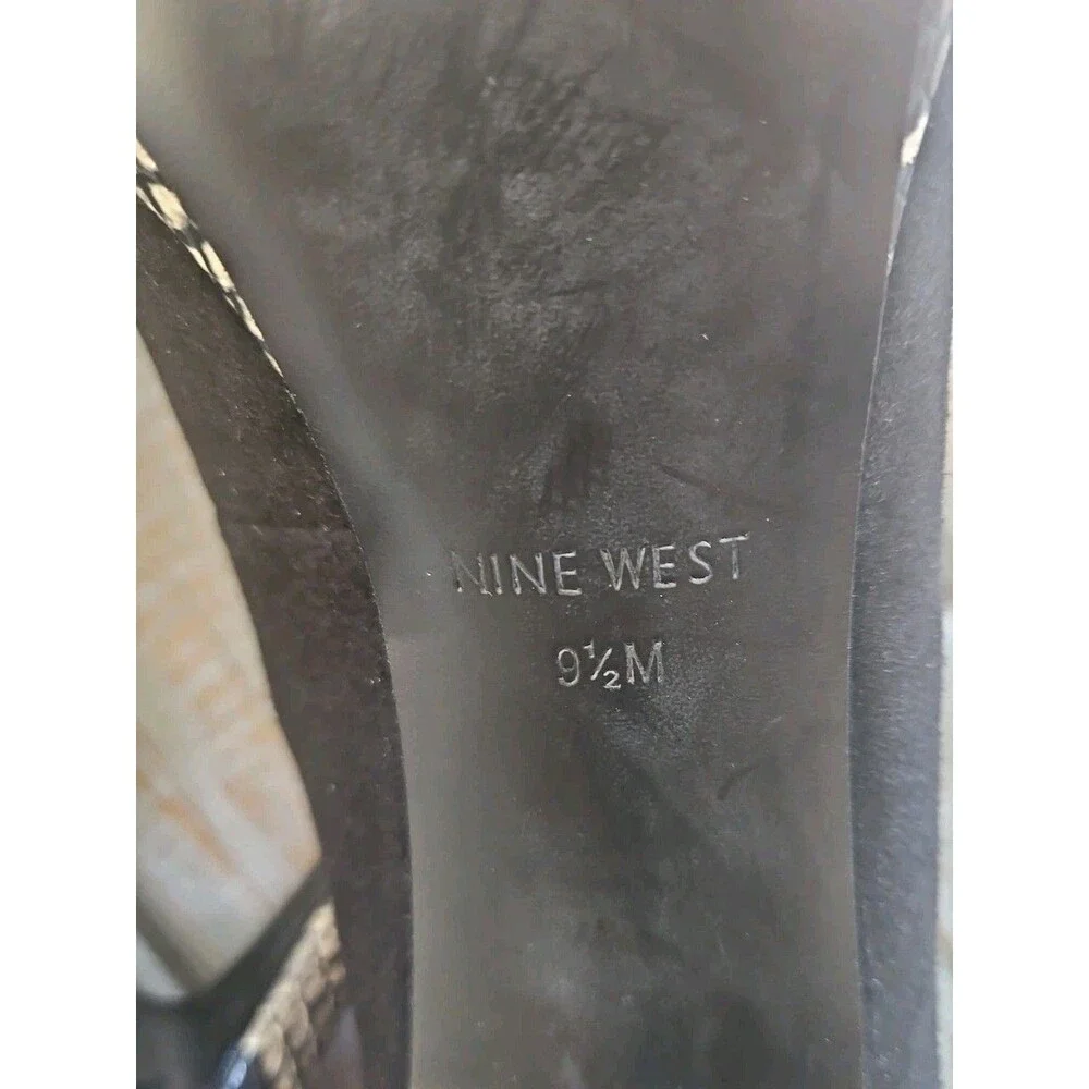 Nine West Quabree Platform Leather Snakeskin 4 